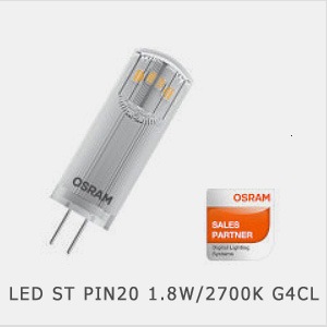 LED ST PIN20 1.8W/2700K G4CL || ミニハロゲンランプ型LEDランプ【5個単位販売】 オスラム(OSRAM) 12V G4片口金 屋内用 ミニハロゲンランプ10W相当 電球色(2700K) 200lm 消費電力(1.8W) 寸法(13×36mm) 寿命(15000h) 調光非対応 代替対応品番(J12V10W-AXS) [kd] の通販