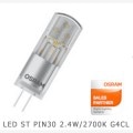 LED ST PIN30 2.4W/2700K G4CL || �ߥ˥ϥ�������׷�LED���ס�5��ñ������� �������(OSRAM) 12V G4�Ҹ��� ������ �ߥ˥ϥ��������20W���� �ŵ忧(2700K) 300lm ��������(2.4W) ��ˡ(13��44mm) ��̿(15000h) Ĵ�����б� �����б�����(J12V20W-AXS)[kyd]