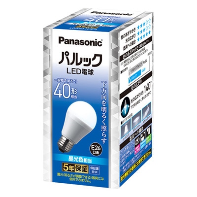 Panasonic バルブ型電球 4個セット LDA4D-H/S/4 || LED電球 Panasonic パルック 一般電球タイプ 40形相当