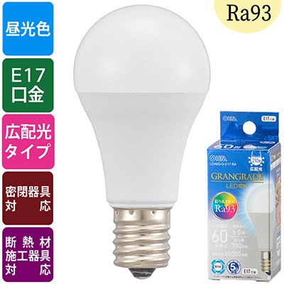 3点 LED電球 ミニクリプトン形 NO242A LDA6-H-E17/PC/D （電球色/昼