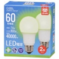 LDA8N-G AG6 2P || �����ŵ��LED�ŵ� OHM ��2�����۲�����/̩�ķ�����б�/Ĵ���Բ� �������۸�280��60W������ ����(Ra84) 860lm E26���� ��Ĺ��105mm������¡�55mm ��������:7.6W AC100V ��ʼ�̿:40000h 5ǯ�ݾ� (������:06-5521) [ohm]