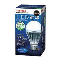 LEL-AW7N/D || 東芝(TOSHIBA) || LED一般電球 調光器対応 明るさ(535Lm