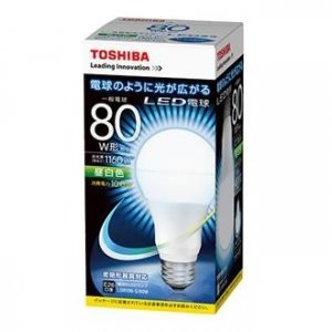 LDA10N-G/80W || 東芝(TOSHIBA) || 一般電球80W形相当の明るさ(1160Lm