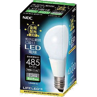 30個 NEC LDA5N-G/2-キキ LED電球 白昼色 530lm E26 30個 NEC LDA5N-G/2-キキ LED電球 白昼色 530lm E26 LDA5N-G/2