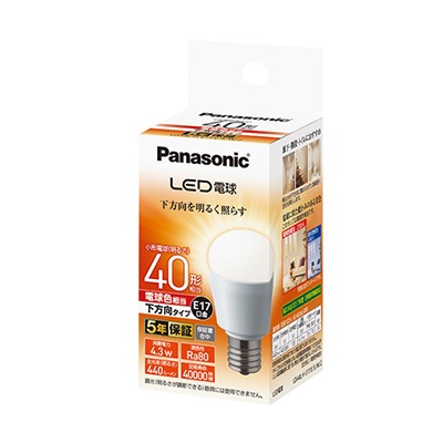 Panasonic LDA4L-H-E17/E/S/W/2 A/10K 10個 LDA4L-H-E17/E/S/W/2 || Panasonic LED電球 小形電球タイプ【下方向