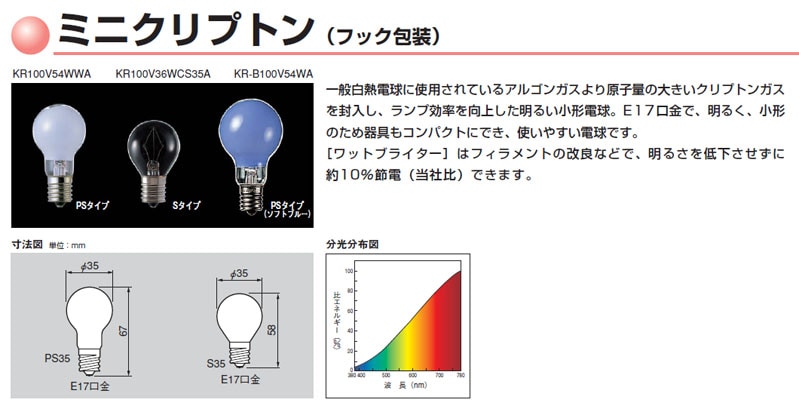 生産終了品・代替品あり】KR100V68WWA | 東芝(TOSHIBA) 45ミリ径 75形