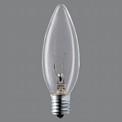 パナソニック シャンデリア電球 E26口金 40形 32ミリ径 ガラスクリア LC110V40WCD tf8su2k LC110V40W・C/D | Panasonic 32ミリ径 40形 クリア 110V用 E26