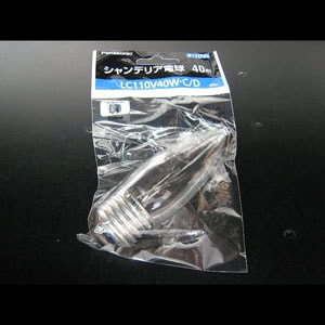 パナソニック シャンデリア電球 E26口金 40形 32ミリ径 ガラスクリア LC110V40WCD tf8su2k LC110V40W・C/D | Panasonic 32ミリ径 40形 クリア 110V用 E26