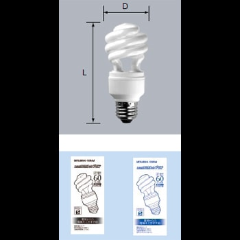 MITSUBISHI　電球型蛍光ランプ　EFD15EL/12 Amazon | 三菱 D形・E26口金 電球形蛍光灯 3波長形電球色 12W