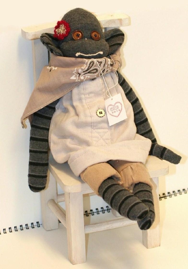 ぬいぐるみ 】 ソックモンキー アメリカに昔からある・ソックス・で