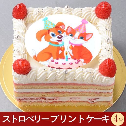 いちごのデコレーションケーキ通販 写真ケーキ通販ならオリジナル写真入りケーキが魅力のシェリーブラン