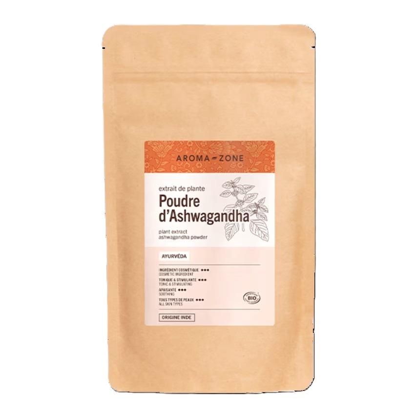 アシュワガンダ　アーユルヴェーダパウダー オーガニック　100％天然＆純粋　POUDRE AYURVEDIQUE D'ASHWAGANDHA BIO　100g　【アロマゾーン】　