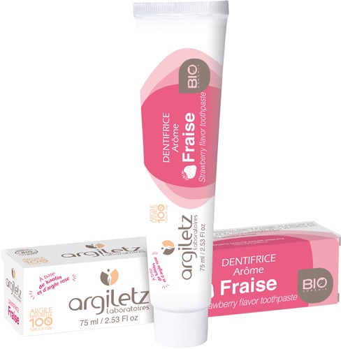 【アルジレッツ】　ピンククレイ入り歯磨き粉（有機ストロベリー配合）お子様用