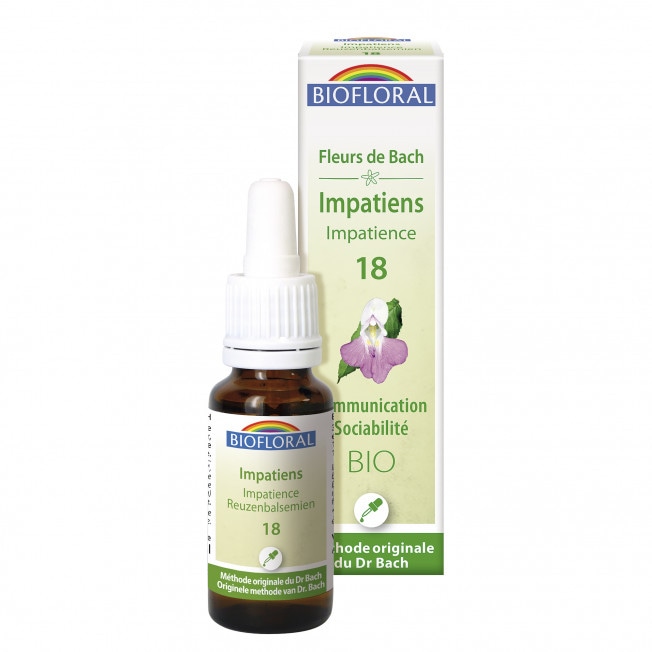 【BIOFLORAL】No.18  インパチエンス（忍耐力）バッチフラワーレメディ　＜有機BIO＞ 20ml 18 - Impatiens - Impatience