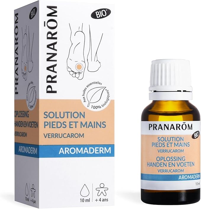 【プラナロム】　いぼ・皮膚トラブルのケア　《手・足の抗感染、抗真菌、洗浄、抗炎症作用に》　（アロマデルム　ローション）　10ml　【Pranarom-Lotion Aromaderm pieds et mains】