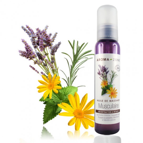 【アロマゾーン】　エコサート認定オーガニック　 マッサージオイル　（スポーツ後の筋肉疲れに）100ml