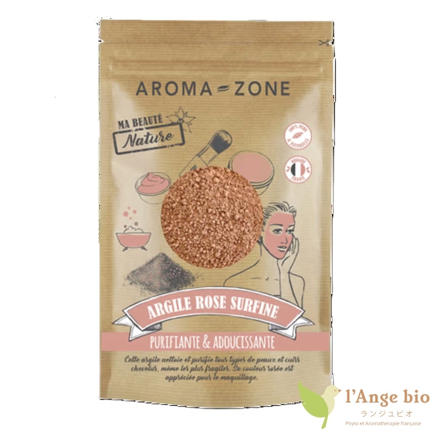 【アロマゾーン】　ピンククレイ　（イライト、カオリン、モンモリロナイト）　250g　Argile rose surfine - Aroma Zone