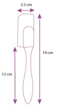 【アロマゾーン】　シリコーン製スパチュラ　19cm （クレイ、手作り化粧品、お料理に、耐久性に優れた高品質マリーズシリコーン製）