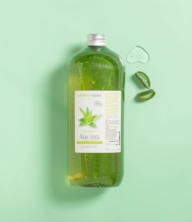 【アロマゾーン】　アロエベラジェル　（エコサート認証オーガニック　有機） BIO Aloe Vera Gel　【1Lサイズ】