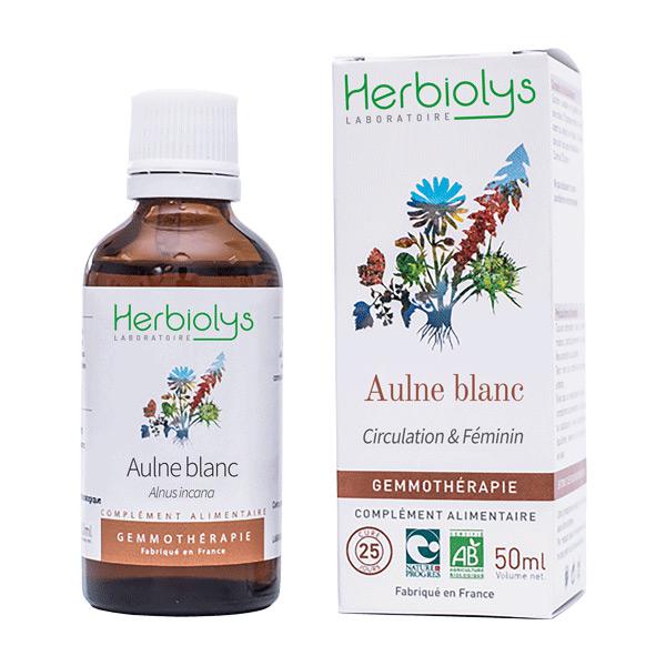 セイヨウハンノキ/グレーオルダー　ジェモレメディ　【エルビオリス】　《偏頭痛、循環促進、腎臓ケアに》 （植物単体）　BIO　(Alnus incana)　50ml　【Aulne Blanc Macerat de bourgeon Bio - Herbiolys】