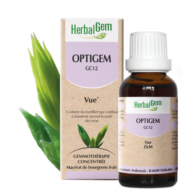 【HerbalGem ハーバルジェム】 オプティジェム Optigem (眼精疲労、目の機能改善、視力の回復に ) BIOオーガニック ジェモセラピー 15ml