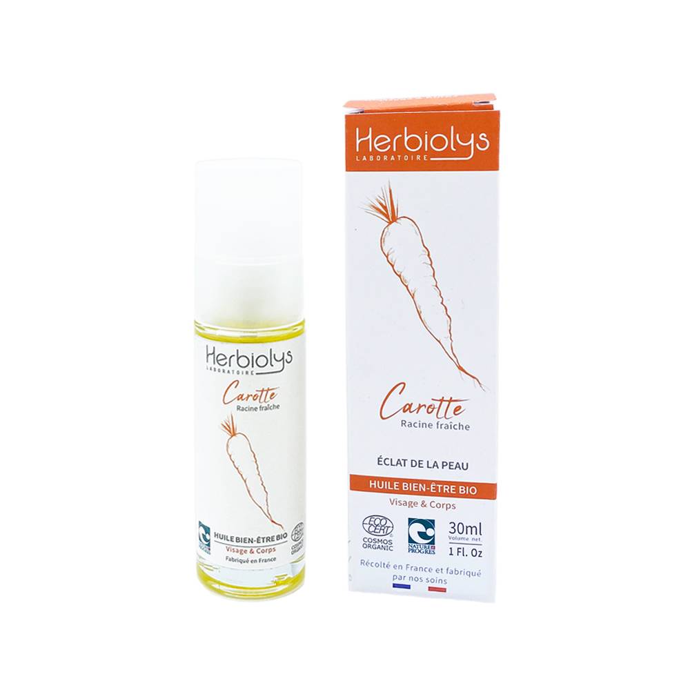 【エルビオリス】　キャロットオイル　《シミ、くすみ、老化予防、炎症止めに》　オーガニック　30ml Herbiolys