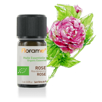 【フローラム】 ダマスクローズ　精油　Rosa Damascena  （採油方法：水蒸気蒸留法）　＜BIO有機＞ 1ml