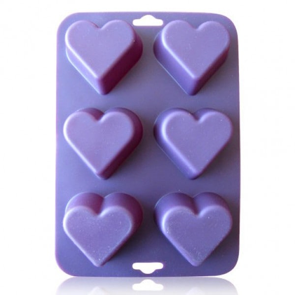 【アロマゾーン】　手作り石けん　お菓子作り用　ハート型　（シリコン製）