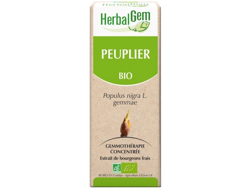【HerbalGem ハーバルジェム】　ポプラ  Peuplier （Populus nigra gemmae）　ジェモセラピー　（オーガニック）　☆呼吸器官サポートに☆　【新サイズ30ml】