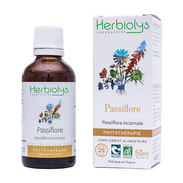 【HERBIOLYS(エルビオリス)】 BIO パッションフラワー ハーブチンキ (マザーティンクチヤー) <オーガニック> extrait de Passiflore Bio ☆不安を和らげ、睡眠、消化障害の改善に☆ 50ml