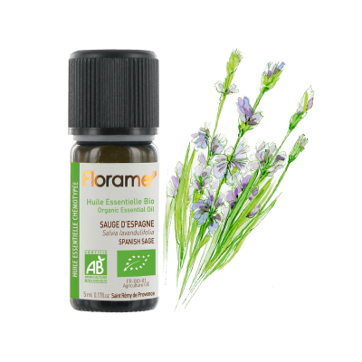 【フローラム】 セージ　Salvia Lavandulifolia　＜BIO有機＞ 5ml Sauge d'Espagne (a Cineole)