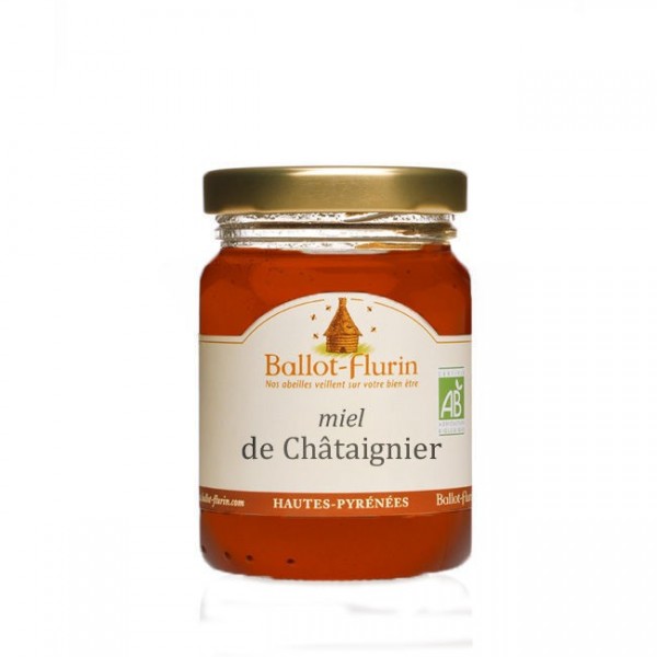 【バロフリュラン】　栗の木　/　セイヨウグリ　はちみつ　高級フランス産　オーガニック　125ｇ　【Miel de Chataignier Bio】