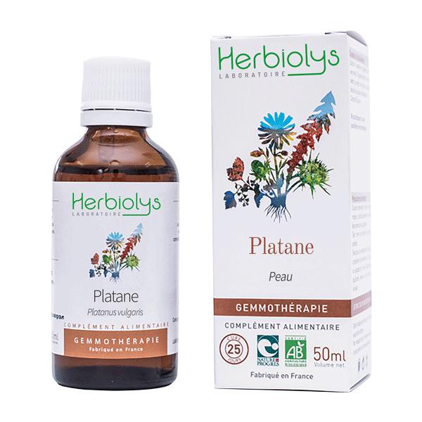 プラタナス　ジェモレメディ 【エルビオリス】 《肌のアンチエイジング、皮膚トラブルに》 （植物単体） BIO　(Platanus vulgaris)　50ml　【Platane Macerat de bourgeon Bio - Herbiolys】