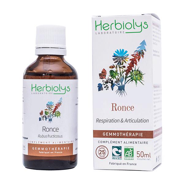 ブラックベリー　ジェモレメディ　【エルビオリス】　《気管支系、関節サポートに》 （植物単体）　BIO　 (Rubus fructicosus)　50ml 【Ronce Macerat de jeune pousse Bio - Herbiolys】