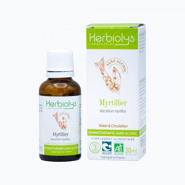 ブルーベリー　/　ビルベリー　ジェモレメディ　《アルコール不使用》　【エルビオリス】　☆視力、眼精疲労、血液循環調整に☆　Myrtillier (Vaccinium myrtillus ) ジェモセラピー （オーガニック） 　30ml