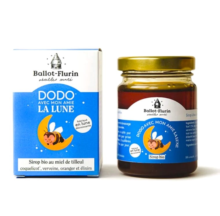【バロフリュラン】　安眠を促進するシロップ　＜大人＆こども用＞　（リンデンハニー、プロポリス＆ロイヤルゼリー）　BIO100ml [Sirop pour le Sommeil BIO]　Ballot Flurin