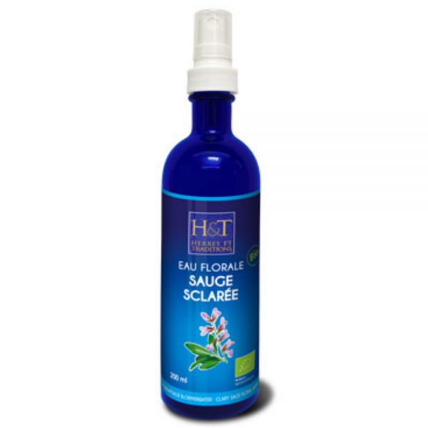 【 エルブエトラディッション】　クラリセージ　ハーブウォーター　＜女性ホルモンバランスの調整、乾燥肌のケアに＞　【有機】 BIO 200ml　【SAUGE SCLAREE BIO - HYDROLAT DE SALVIA SCLAREA 200 ML - HERBES ET TRADITIONS】