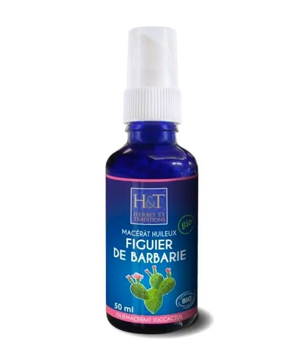 【エルブ・エ・トラディッション】　カクタスオイル　（ウチワサボテン種子油）　オーガニック　BIO 50ml　【Figuier de Barbarie Bio - Macerat huileux d'Opuntia ficus indica - HERBES ET TRADITIONS】