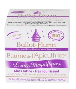 Ballot Flurin【バロフリュラン】　ロイヤルゼリー配合　高機能リップクリーム　【Ballot-Flurin Baume de l'Apicultrice Levres Magnifiques 15ml】