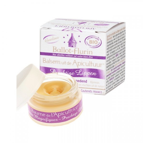 Ballot Flurin【バロフリュラン】 ロイヤルゼリー配合 高機能リップクリーム 【Ballot-Flurin Baume de l'Apicultrice Levres Magnifiques 15ml】