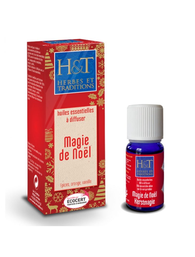 【HERBES & TRADITIONS エルブ・エ・トラディッション】　オーガニック　クリスマス　マジックの香り　BIO ディフューザー　10ml　【Magie de Noel Bio - Synergie a diffuser 10 ml - Herbes et Traditions】