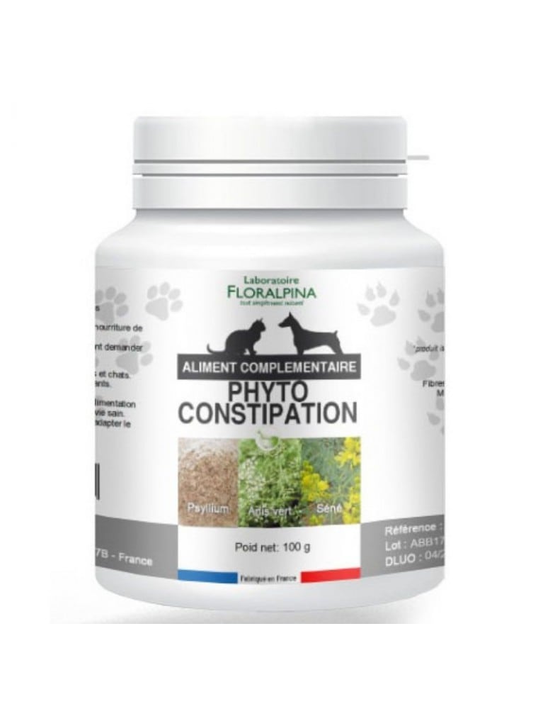 【FLORALPINA / フロラルピナ】　ペット（犬・猫）用サプリメント　便秘用サプリ　<便秘解消に＞ 100g　【Phyto Constipation - Laxatif Chiens et Chats 100g - Floralpina】