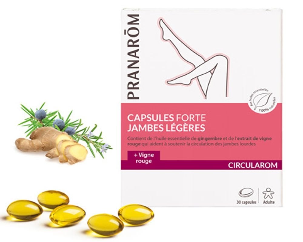 【プラナロム】　サーキュラロム　精油カプセル　《足のむくみと疲れのサポートに》 BIO　30錠　【Capsules jambes legeres Circularom - PRANAROM】