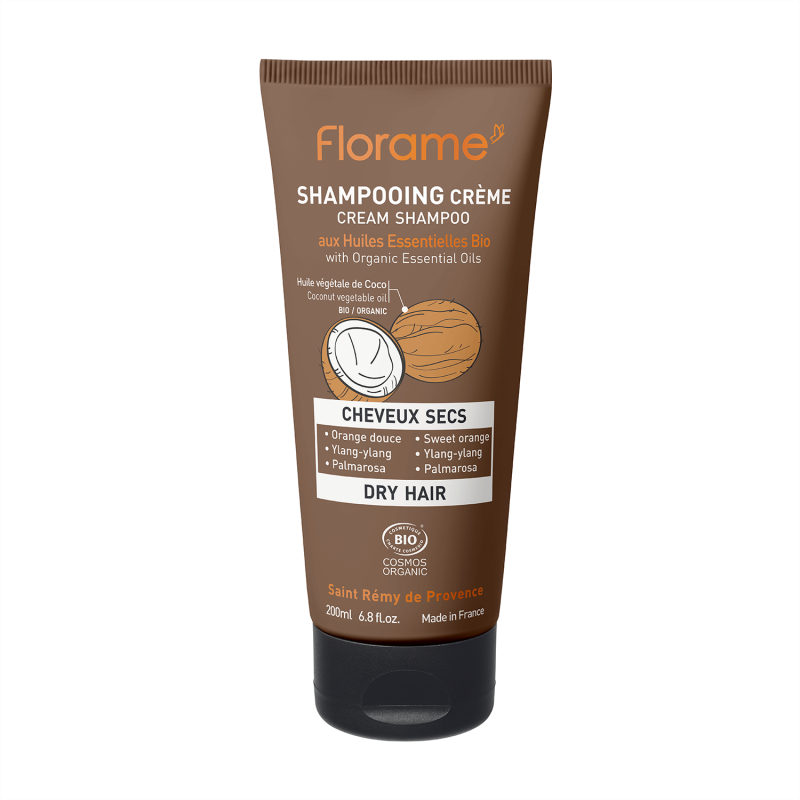 【フローラム】 オーガニック シャンプー <乾燥した髪に (ドライヘア用)> 【Shampooing Creme Cheveux Secs - Florame】 200ml