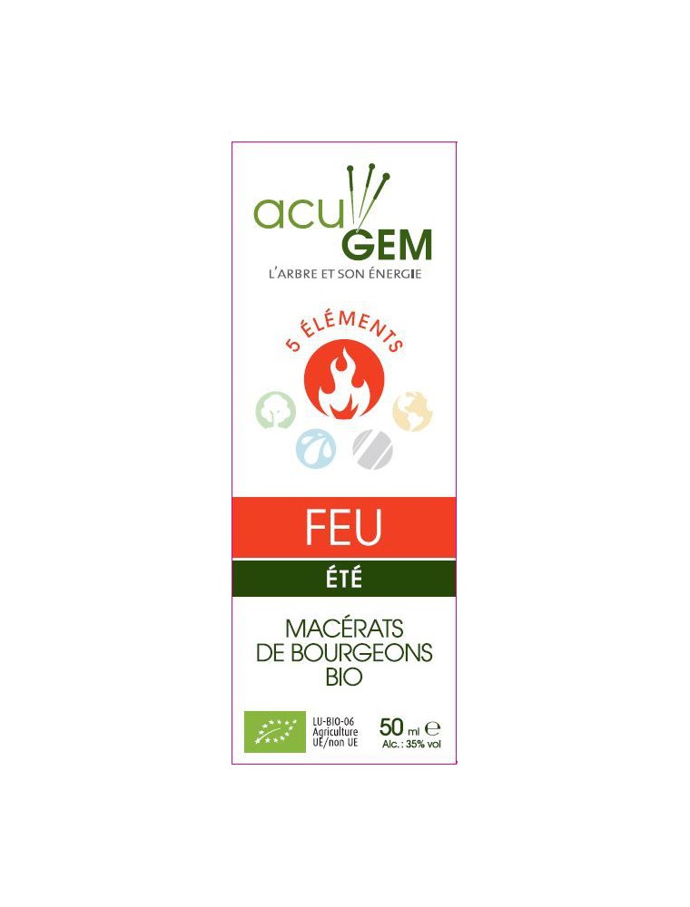 【アルファジェム】  Acugem Feu Bio - Ete 50 ml - Alphagem 漢方　(火)　ブレンドジェモレメディ  《小腸のエネルギー器官サポート・夏の期間に》　50ml 【Acugem Feu Bio - Ete 50 ml - Alphagem】