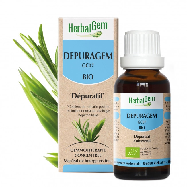 【HerbalGem ハーバルジェム】 デピュラジェム Depuragem (デトックス、体内の老廃物除去に ) BIOオーガニック ジェモセラピー ☆15ml☆