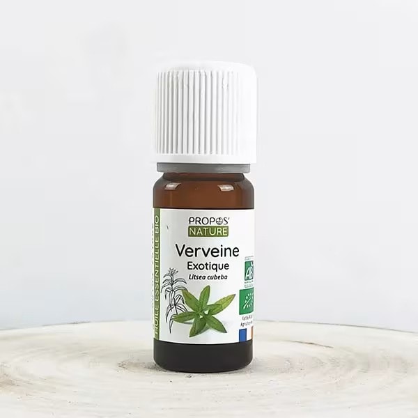 【Propos Nature / プロポスナチュール】　オーガニック　バーベナ　エキゾチック　（リトセア）　精油　Litesea cubeba 　(Verveine Exotique BIO) 10ml
