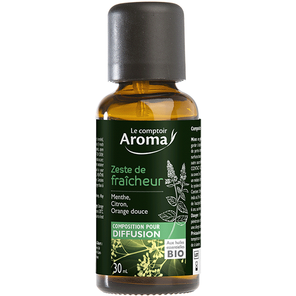 【ルコントワール　アロマ le Comptoir Aroma】　ディフューザーオイル　リフレッシュ　（ルームコロン）　　Zeste de Fraicheur  30ml
