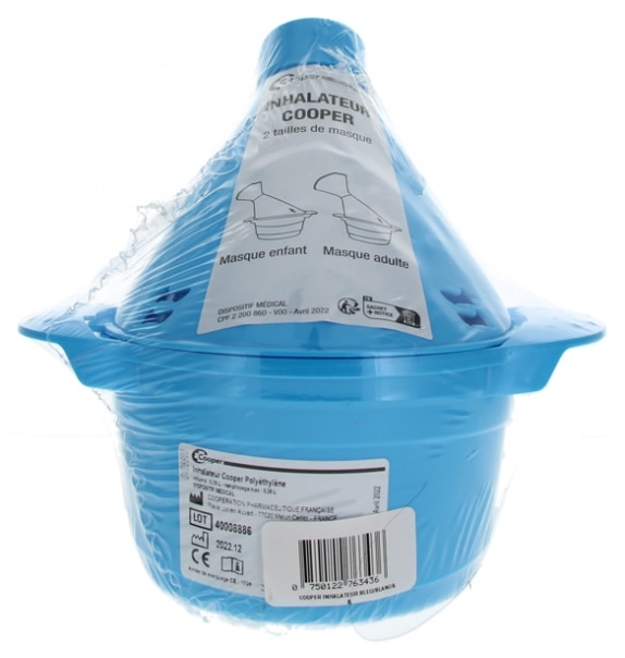 ★数量限定★　アロマオイル・精油吸入　蒸気吸入器　【子供・大人用の2サイズ吸入】　《風邪、鼻炎、気管支炎、気道のケアに》　（エッセンシャルオイルで芳香浴をするのに役立つ吸入器、鼻の洗浄に） 【Inhalateur - Cooper】