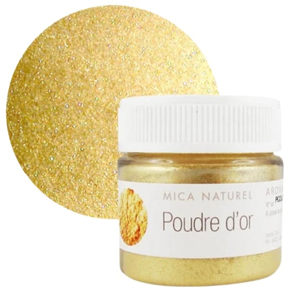 【アロマゾーン】　マイカ　二酸化チタン　カラーラント　パールゴールド 10g Mica Poudre d Or